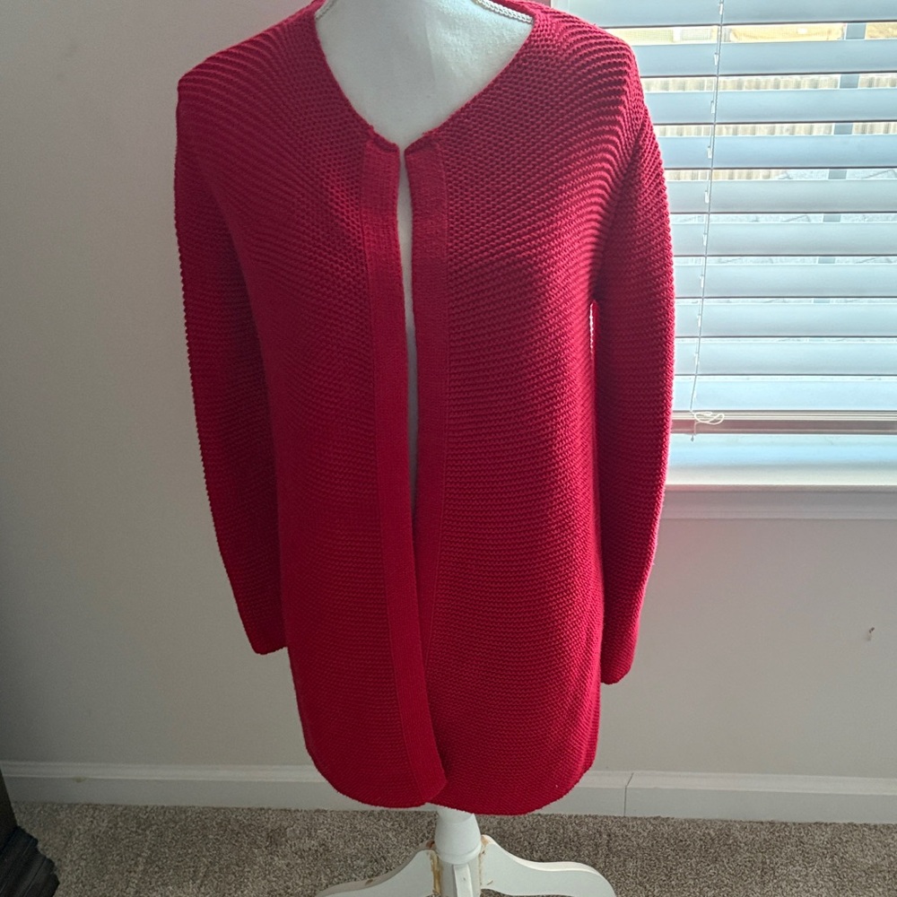Old Navy Women's Red Open-Front Sweater